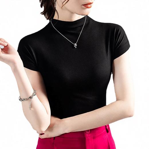 坎袖上衣内搭打底衫小高领气质盖袖小衫 商品图1