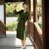 西子/花月春风22姆米桑蚕丝柔非遗香云纱双面穿连衣裙/CQTJ1100 商品缩略图1