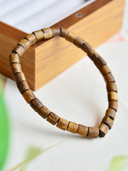 【桶珠沉香】 老白棋 单圈手串 商品图1