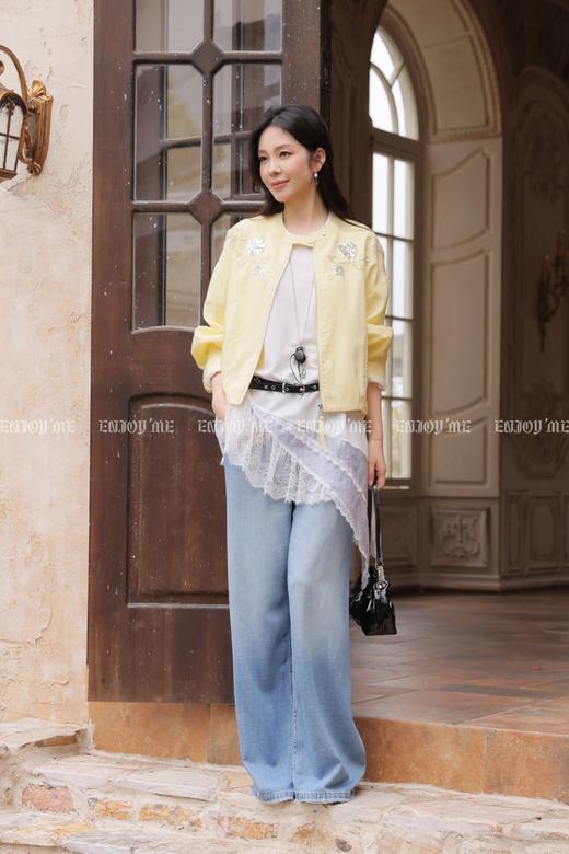 【门店同款】ENJOY夏季苏丹蓝细闪阔腿裤 170496723 商品图6