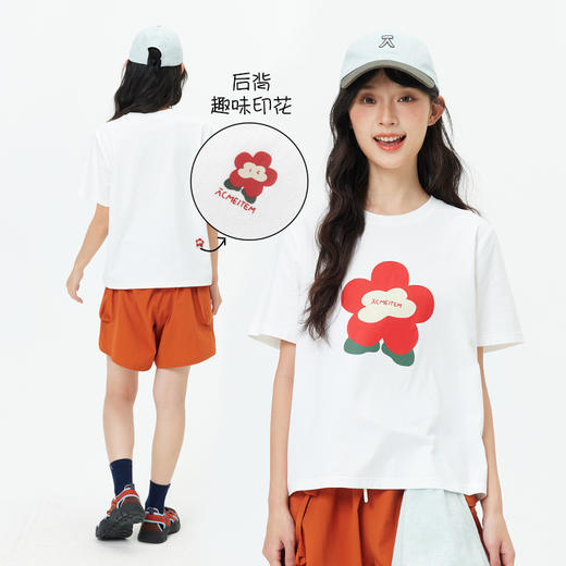 【出游季特惠-春夏新品】ACMEITEM爱棵米户外亲子轻量速干花朵印花防晒宽松短袖T恤-GAH2440812C/GAH3440813C 商品图1