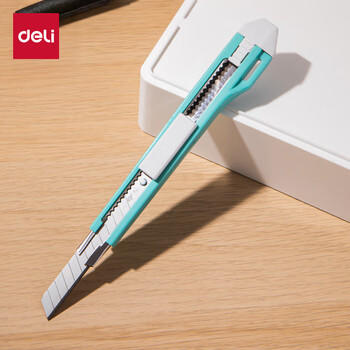 得力（deli）小号带金属护套办公美工刀/裁纸刀 颜色随机 商品图5