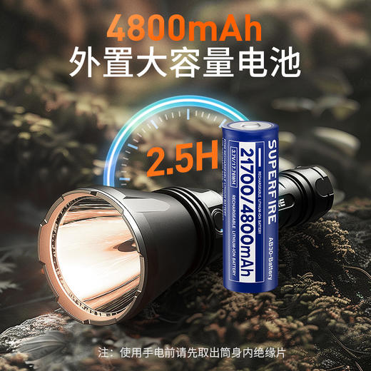 神火TF01战术强光手电筒户外超亮远射充电长续航户外照明 商品图4