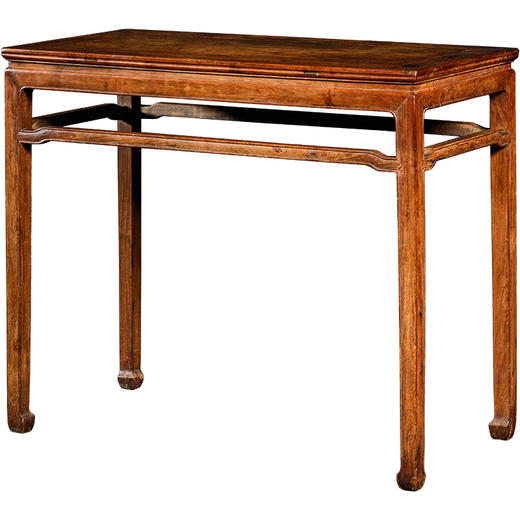 清早期 黄花梨束腰罗锅枨马蹄腿半桌 商品图5