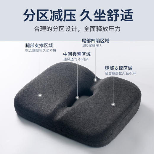 记忆棉学生坐垫教室专用久坐不累尾骨受伤保护垫椅子凳子增高屁垫 商品图3