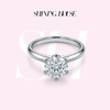 ShiningHouse[培育] 18k金钻石戒指 圆钻形1克拉钻人工真钻人造钻石K金戒指简约钻石戒指悦己送礼臻选【此商品不支持7天无理由退货退款】预计3日发货 商品缩略图0