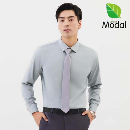 【72小时发出】Gesamy男士兰精莫代尔长袖/短袖衬衫 物理免烫可机洗 HEIQ智能控温 复合莫代尔材质弹性佳无拘束 柔软亲肤透气舒适 商品图4