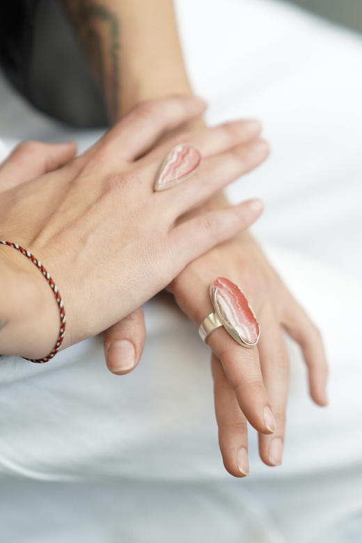 红纹石银戒指 商品图1