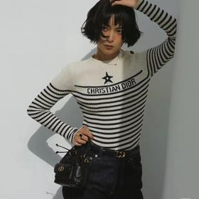 重磅渠道   CD经典海军条纹长袖针织衫  意大利进口纯棉针织   cruise假日系列