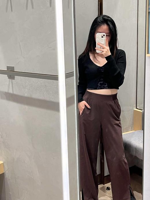 露露  褶皱花苞腰长裤 三个颜色 商品图0