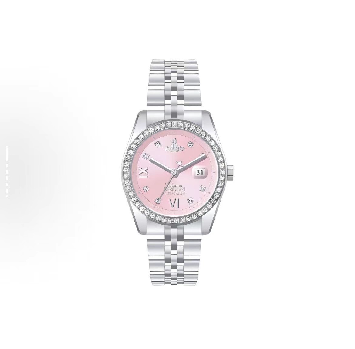 直发【质保一年】 原厂机芯 西太后仙女粉~带钻款~ 女士手表