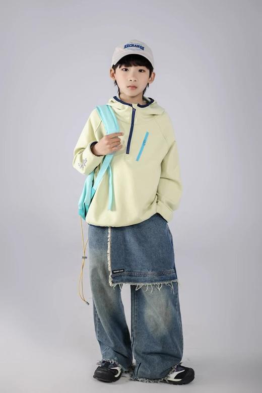 直发 拉慕儿软釉连帽卫衣 抗起球 男女童拉链卫衣 商品图1