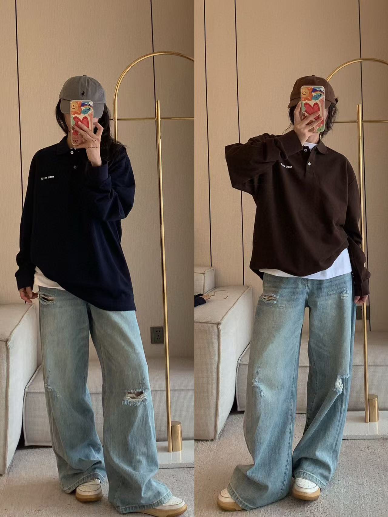 直发 纯元面料， 出入柜子的无压力，MIU可情侣的POLO衫