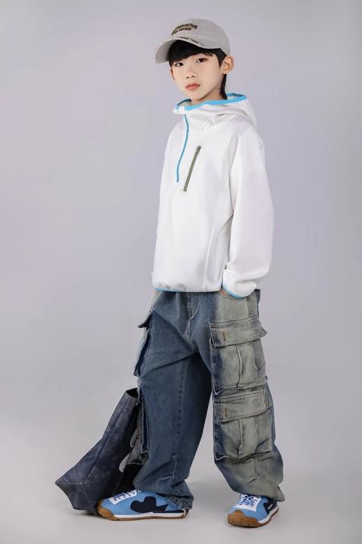 直发 拉慕儿软釉连帽卫衣 抗起球 男女童拉链卫衣 商品图4