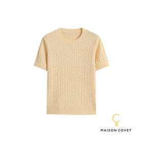 MAISON COVET 牛奶丝绞花针织上衣