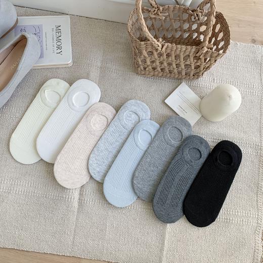 19.9元到手10双，工厂大清仓💰❗️ 【蝶时舞·空气感隐形硅胶船袜】🧦 会呼吸的“第二层皮肤” 巨柔巨舒适！87%含棉量，简约干净！无骨袜头一体缝合 商品图1