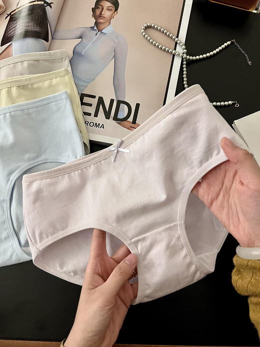 👏【赠送2条活动即将结束】限时买6送2 到手8条❗品牌直发❗A类新疆长绒棉❗10A抑菌🔥 【蝶安芬新疆棉裸感10A抑菌内裤】蝴蝶结+莫兰迪配色，清新温柔，四季可穿囤货必入!  商品图7