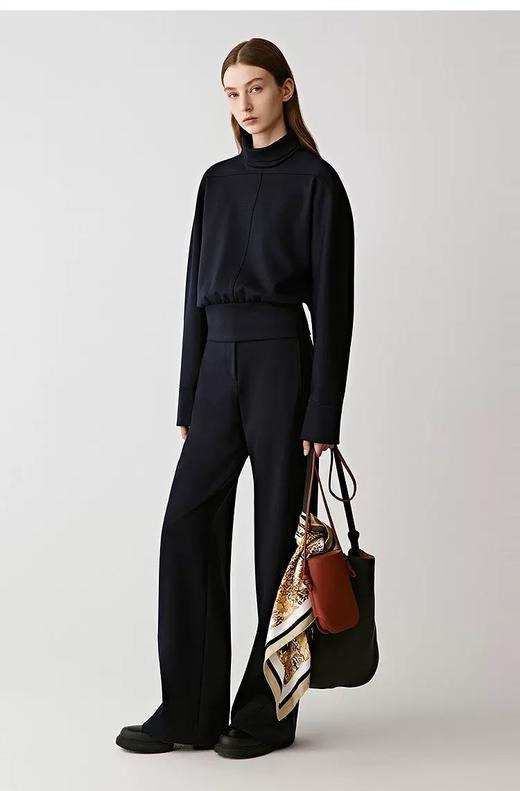 直发 客供面料，小禾家羊毛混纺针织布直筒裤 超级垂顺显瘦 商品图4