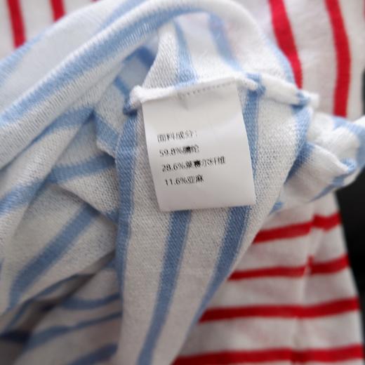 直发 莱赛尔亚麻混纺~ 复古条纹 防晒长袖针织衫 商品图5