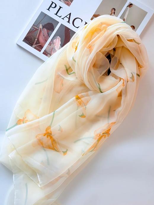 （59任选两条）LEOS VITI春款植物染丝质披肩 | 柔滑如水，飘逸动人，植物印染特别显气质 商品图8