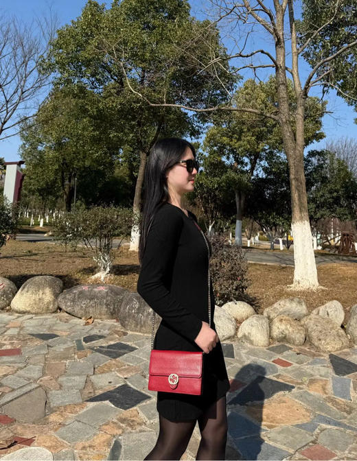 Gucci 红色 牛皮 大号 风琴 信封包 商品图2