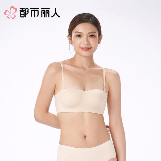 都市丽人内衣无罩杯薄文胸泳布内衣3/4杯内衣软尺码内衣一排四扣无钢圈LBC5B7 商品图1