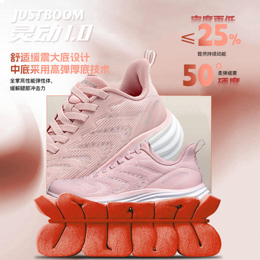 嘉适步1.0跑步鞋透气软底增高防泼水男女休闲运动鞋百搭情侣跑鞋 商品图4