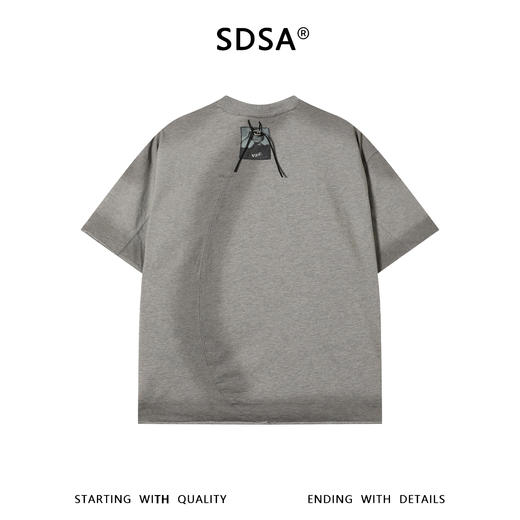 SDSA男装2026新款高贵轻奢潮牌后背人物印花圆领短袖T恤百搭时尚 商品图1