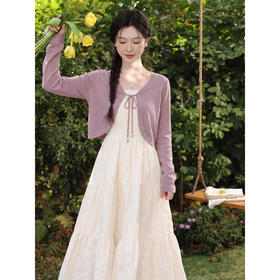 鹿向南【0417/20:00新品前1小时7折限量100件】温柔百搭紫色开衫