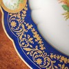 独角鹿西洋古董1903年代法国御窑塞弗尔签名出品深蓝釉手绘描金纹装饰珐琅彩绘爱丽舍宫飞鸟瓷盘 商品缩略图5