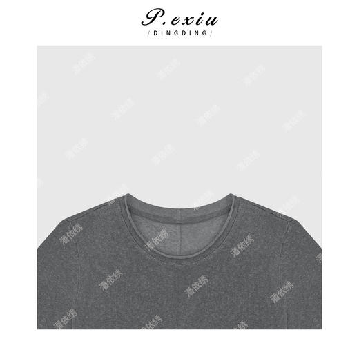 04-3潘依绣丁丁宠粉极简百搭圆领卷边短袖T恤Q22694 商品图2