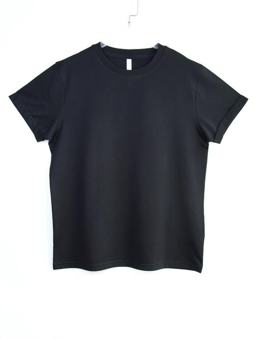 圆领长绒棉真丝亚麻翻折袖T恤 商品图4