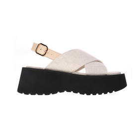 sheme手工火草绒环保苹果皮速干内里休闲厚底女士凉鞋可定制