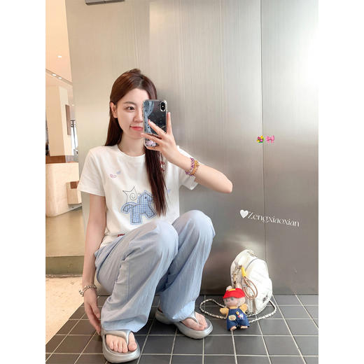 <曾小咸推荐>圆领卡通图案刺绣短袖T恤【预售7-15天发货】 商品图2