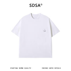 SDSA男装2026新款高贵轻奢ins字母耳机印花短袖T恤百搭宽松上衣