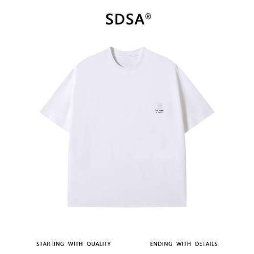 SDSA男装2026新款高贵轻奢ins字母耳机印花短袖T恤百搭宽松上衣 商品图0