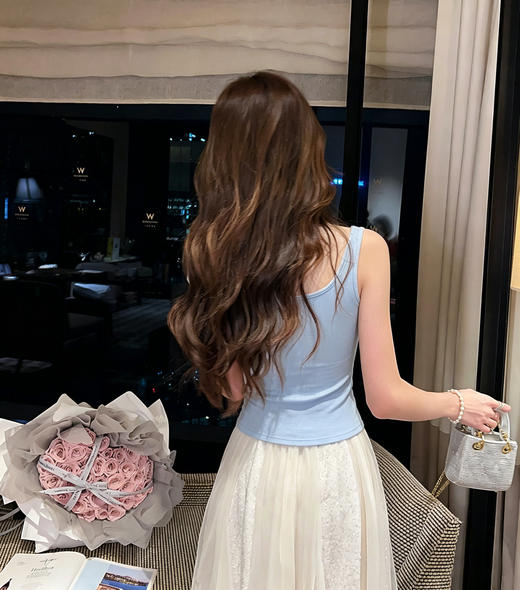 张心子【超百搭】法式重工精致刺绣吊带背心女夏装外穿内搭 U2604015 商品图3