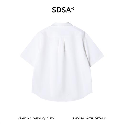 SDSA男装2026新款高贵轻奢新中式不对称斜襟短袖衬衫宽松垂感衬衣 商品图4