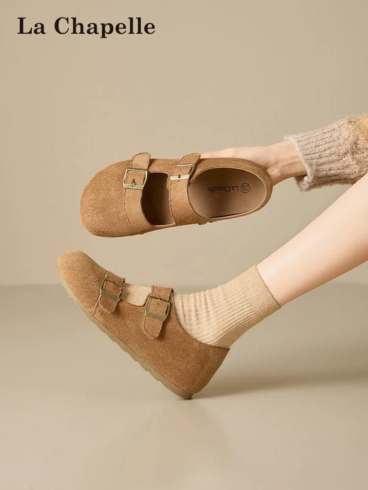 XY｜拉夏贝尔勃肯鞋女春季新款外穿包头懒人休闲一脚蹬软底穆勒鞋XXE600 商品图2