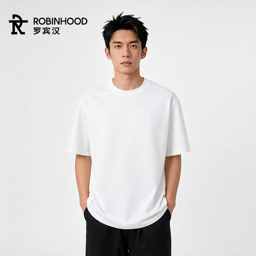 罗宾汉-260克纯棉 情侣款短袖T恤 （2件组合装） 商品图2