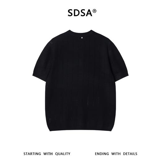 SDSA男装2026新款高贵轻奢老钱风肌理提花针织圆领短袖T恤百搭 商品图4