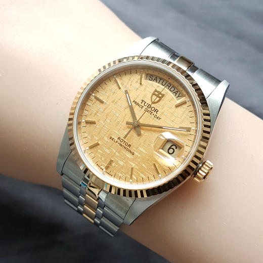 【95新】TUDOR 帝舵76213-0016自动机械机芯日期、星期显示 36MM（男款）王子与公主系列精钢/18K黄金070426NJS13 商品图7