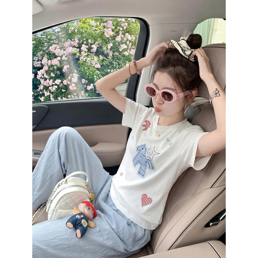 <曾小咸推荐>圆领卡通图案刺绣短袖T恤【预售7-15天发货】 商品图4