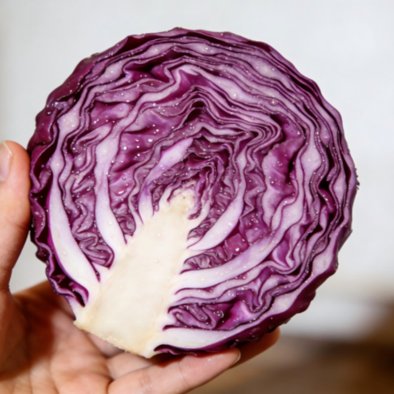 云南农家现采紫甘蓝，脆嫩清甜藏不住！