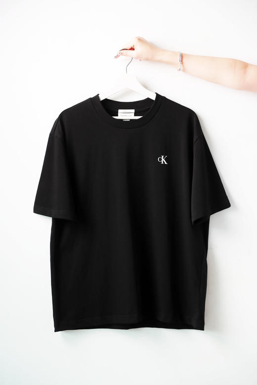 背后大刺绣+胸口小标，正肩宽松tee。基础全棉情侣字母t恤E041460 商品图13