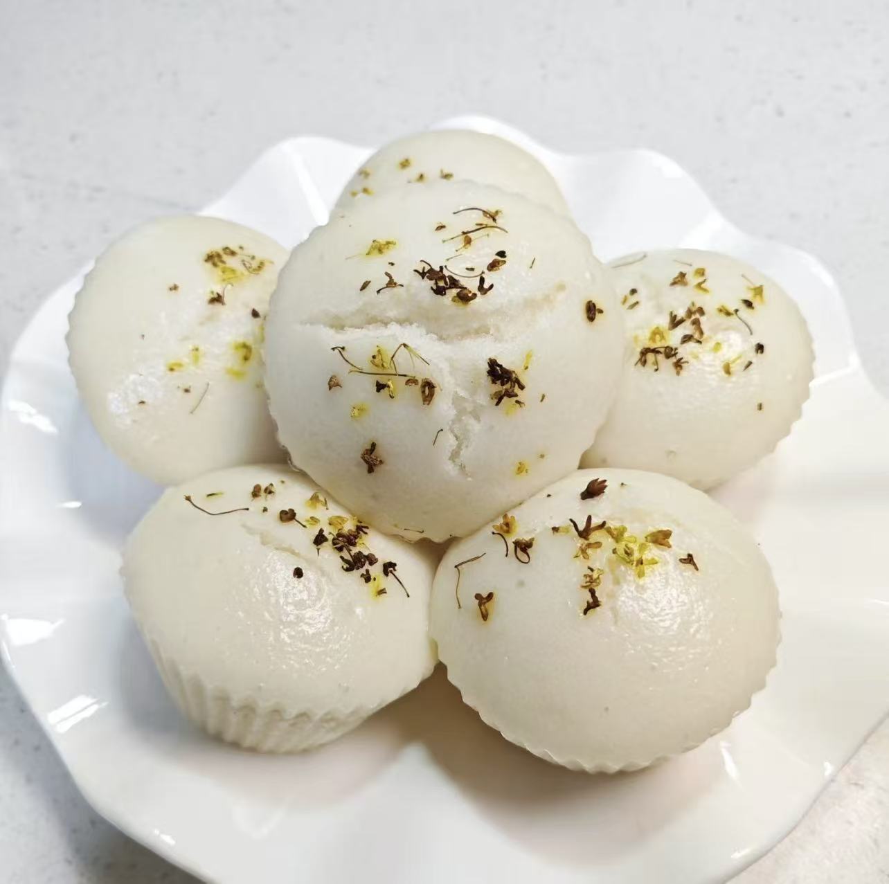 周三取货：【山药桂花发糕】一组4个（一个净重50克左右），香甜好吃！