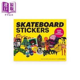 【中商原版】滑板贴纸书 含200张可撕贴纸 Skateboard Stickers 英文原版 Stickerbomb