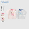 jellybaby百搭条纹短袖T恤夏款男女童圆领T恤中童JXN62664★ 商品缩略图1