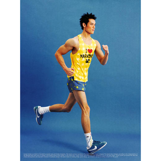 CryingCenter  I LOVE MARATHON马拉松跑步运动休闲男女格纹背心 商品图1