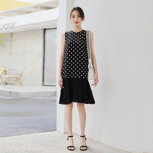 凯喜雅 16mm印花双绉连衣裙 100%桑蚕丝 商品图3